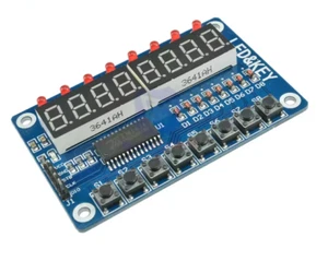 TM1638 LED KEY 8-fach 7-Segment Anzeige Taster LED Display Modul Arduino - Bild 1 von 2