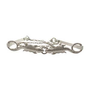 Women White Thin Fashion Belt Silver Metal Chain Link Lizard Charm Size S M L XL - Picture 1 of 24