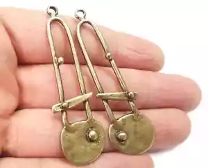 2 Stck. Hänger Ethno Charms Antik Bronze Vergoldet Schmuck Zubehör (64x19mm) - Bild 1 von 3