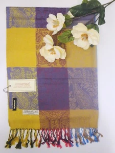 PASHMINA JAMAWAR COTTON SHAWL/SCARF HANDMADE - Bild 1 von 7