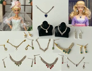 1:6 Miniatur Handarbeit Puppe Halskette Ohrring Schmuck Halskette Schaufensterpuppe Display - Bild 1 von 13