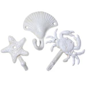 Beach Wall Decals Nautical Hanger Beach-themed Decor Sea Star Hooks - Picture 1 of 12