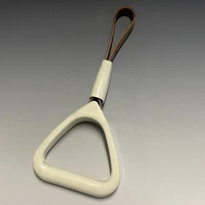 JDM  Japan  Train"TSURIKAWA RING" White Handle Strap Original Rare - Imagen 1 de 11