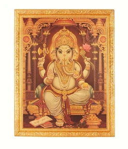 Classic Ganesha Photo Frame, Home & Living Wall Decor, Good Luck Gift 14 x 18 IN - Picture 1 of 3