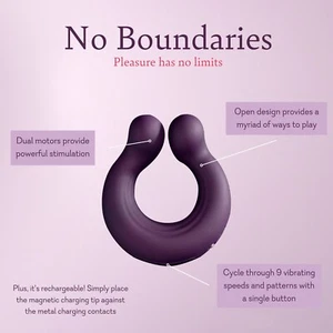 Pure Romance- No Boundaries Couples C-ring - Picture 1 of 3