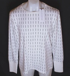 New Men's Superfine Long Sleeved Nails T Shirt M L XL Made In Italy White - Picture 1 of 2