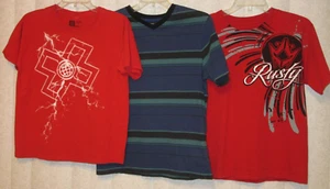 Lot of 3 Boys 100% Cotton T-Shirts Youth Large_ X Games, Arizona Jean, Rusty ~ - Picture 1 of 17