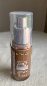 Revlon Illuminance Skin-Caring Liquid Foundation Makeup, 509 Sandalwood - Picture 1 of 3