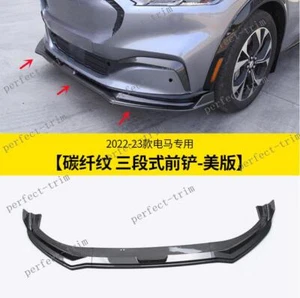 Front Bumper Lip Body Spoiler ABS Carbon Fiber FIT For Ford Mustang Mach-E 21-23 - Bild 1 von 7