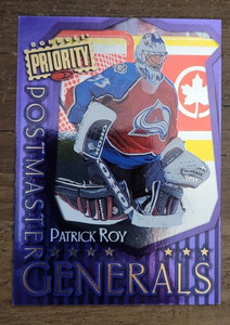 1997-98 - DONRUSS PRIORITY - POSTMASTER GENERALS - #1 OF 20 PATRICK ROY -  /1500