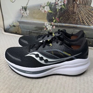 Saucony Omni 22 Mens Size 11 Black/White Running Shoes Lightweight Breathable - Picture 1 of 7