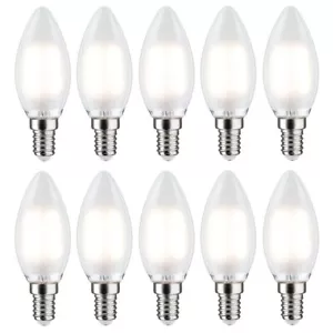 10 x LED Filament Kerzen 5W = 40Watt E14 matt Lampen Licht 470lm warmweiß 2700K - Bild 1 von 6