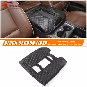 Alfombrilla de reposabrazos de consola central para Chevy Silverado/Suburban 2014-17 de fibra de carbono - Imagen 1 de 12