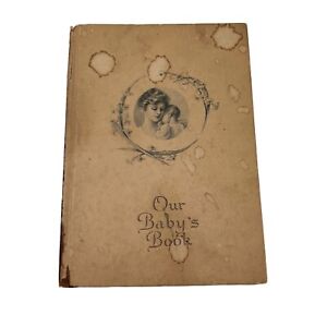 Our Babys Book Antique Record Booklet Vintage 1919 Hard Cover Gibson Unused