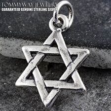 925 Sterling Silver Jewish Star of David Israel Charm Pendant