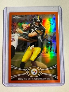K144,823 - 2012 Topps Chrome Orange Refractors #182 Ben Roethlisberger