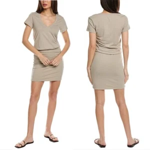 James Perse Blusa Cuello en V Camiseta VESTIDO Talla L 3 Gris Taupe Algodón NUEVO $185 - Imagen 1 de 6