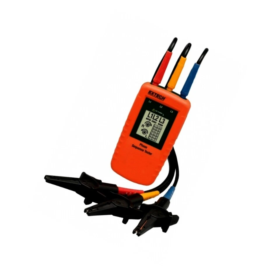480400 Tester: Phasenreihenfolge LCD,grafisch 40-600VAC IP40 EXTECH - Bild 1 von 1