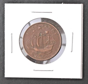 1950 medio centavo Gran Bretaña circuló - Imagen 1 de 2