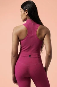 Athleta Alicia Keys Crop Rib Tank Top PLUS SIZE 3X FUCHSIA PINK #988717NEW - Picture 1 of 5