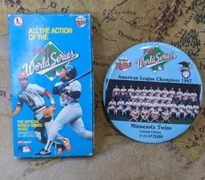 Minnesota Twins Champion Pin Button 1987 World Series & VHS - Picture 1 of 18