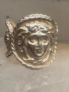 Tagliamonte ring face Medusa band size 5.50 Italy sterling silver women - Picture 1 of 12