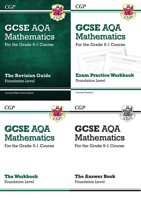 GCSE Maths AQA Revision Bundle: Foundation by CGP Books New Paperback  - Image 1 of 4