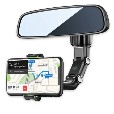 Rearview Mirror Phone Mount Holder for Car 360° Rotating  Multifunctional Mou... - Image 1 of 4