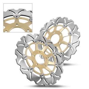 Front Brake Disc Rotors Fit Suzuki GSF BANDIT 250 400 1200 1999-03 GSX 1200 Gold - Picture 1 of 12