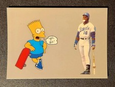 BO JACKSON & BART SIMPSON "Bo Knows Bart" 1990 Oddball Promo Card - KC Royals
