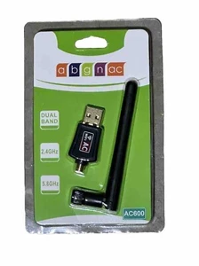 583 Mbps Dual Band 2.4/5Ghz Wireless USB WiFi Network Adapter- External Antenna - Picture 1 of 2