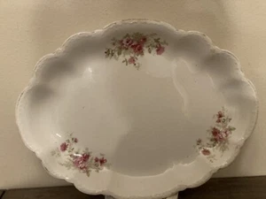 Homer Laughlin Hudson China Dinner Platter with pink floral pattern ca. 1920's. - Picture 1 of 6