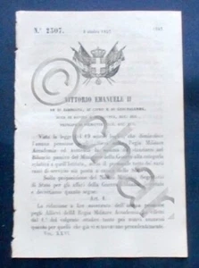 Decreto Vittorio Emanuele II - Società Anonima concessionaria ferrovia - 1857 - Picture 1 of 1
