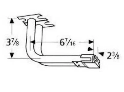 Par de barbacoa termo gas venturi en forma de L # 75802 de MCM Foto 1 de 2