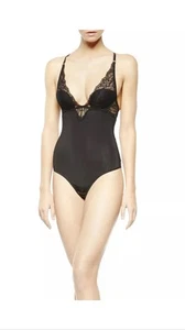 Nwt La Perla Lila Schwarze Spitze Plunge Einteilig Teddybären Lingerie Uw Bh 34B - Picture 1 of 2