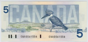1986 Bank of Canada $5 Banknote - AU++ - SN: ENA0561556 - Picture 1 of 2