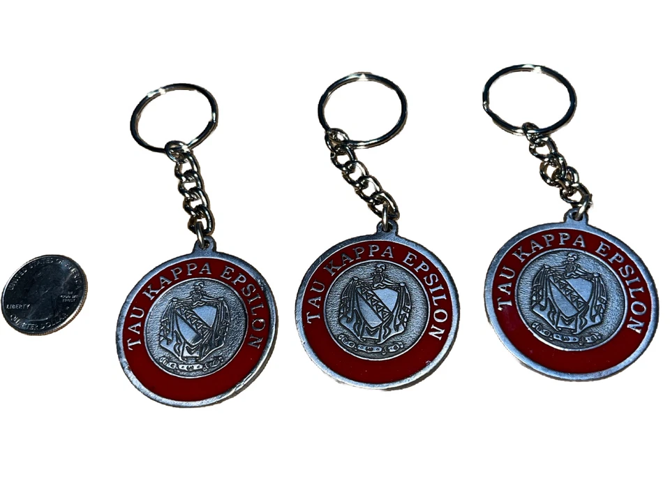 3 Tau Kappa Epsilon  Medallion Key Chain Ring ** NEW LOWER PRICE - Image 1 of 1