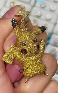 Regalo Compleanno Per Figlio Multicolore Cubic Zirconia Ciondolo Pikachu Argento 925 - Foto 1 di 6