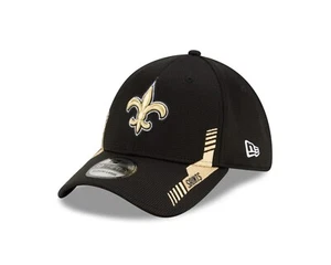 Cappello flessibile New Orleans Saints New Era Sideline nero e oro 39THIRTY - Foto 1 di 7