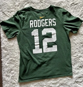 NFL Green Bay Packers The Nike Tee Dri-Fit Kids XL Aaron Rodgers 12 Shirt - Picture 1 of 5