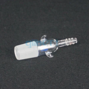 24/29 Joint 9mm Hose Connection Lab Glass Straight Vacuum Inert Gas Adapter - Picture 1 of 4