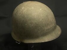 Original Paint WWII M1 Helmet Front Seam Swivel Bale Schlueter  “Battle Damage”