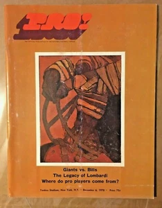 1970 NEW YORK GIANTS VS BUFFALO BILLS PROGRAM NFL PRO FOOTBALL 12/6/70 - Picture 1 of 2