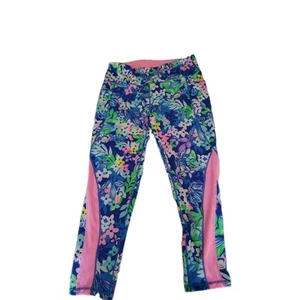 Lilly Pulitzer Luxletic Floral Yoga Pants Athletic Activewear Sz XL XLARGE - Picture 1 of 11