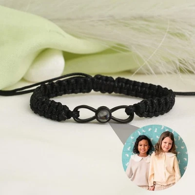 Pulsera Cuerda Trenzada Proyección Fotográfica Infinita Personalizada • Imagen Oculta Foto 1 de 4