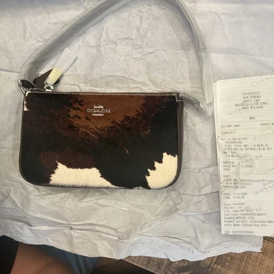 COACH Nolita 19 带奶牛印花小腿腕带/肩 CCV61 — 第 1/4 张图片