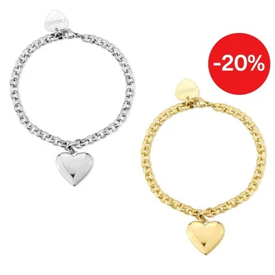 Bracciale Donna Cuore Acciaio o Dorato Sagapo Luminoso – S'agapo SSE19 SSE20 - Immagine 1 di 2