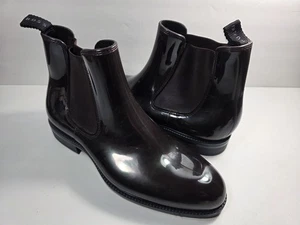 Hugo Boss Burgundy Glossy Raidie Slipper Regenstiefel Herren Italy - Größe 42 EU/9 US - Bild 1 von 9