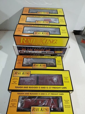 MTH 30-7016 Train O Gauge Model Railroad Pennsylvania 6 Freight Car Set w/Box - Image 1 of 4