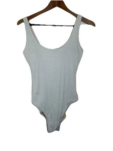 costume da bagno donna vecchio navy XS blu bianco a righe pezzo unico - Foto 1 di 6